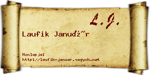 Laufik Január névjegykártya